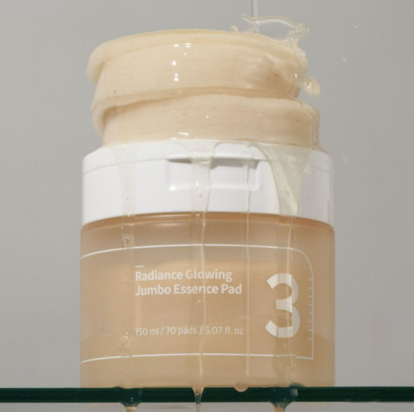 Radiance Glowing Jumbo Essence Pad, Numbuzin- No.3 Radiance Glowing Jumbo Essence Pad (70ea)