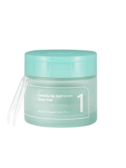 Centella Re-Leaf Green Toner Pad, Numbuzin No.1 Centella Re-Leaf Green Toner Pad